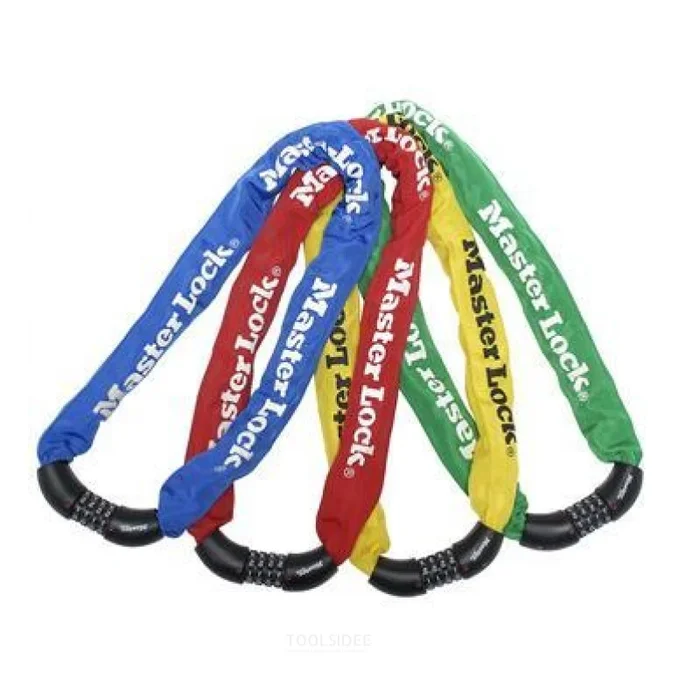 Antivol à chaîne MasterLock, 4 chiffres, 90cm, couleur