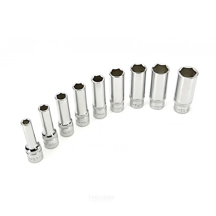 AOK – Jeu de douilles longues 1/2 Super Grip 9 pièces