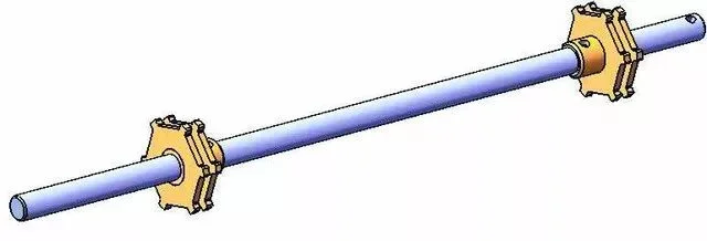 Arbre moteur type audureau 8×28 complet longueur 985 mm