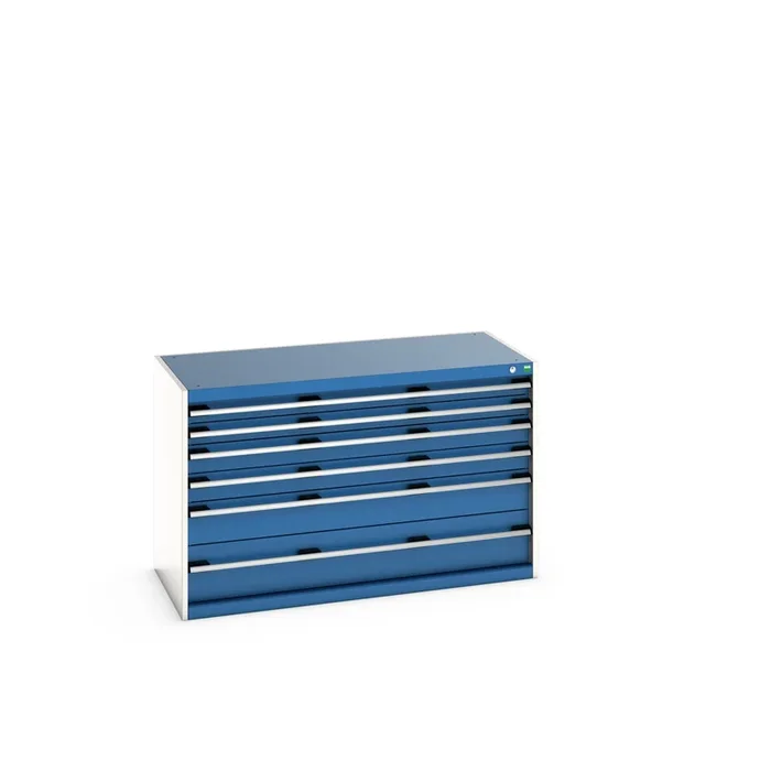 Armoire 6 tiroirs Bott, 800mm x 650mm x 1300mm