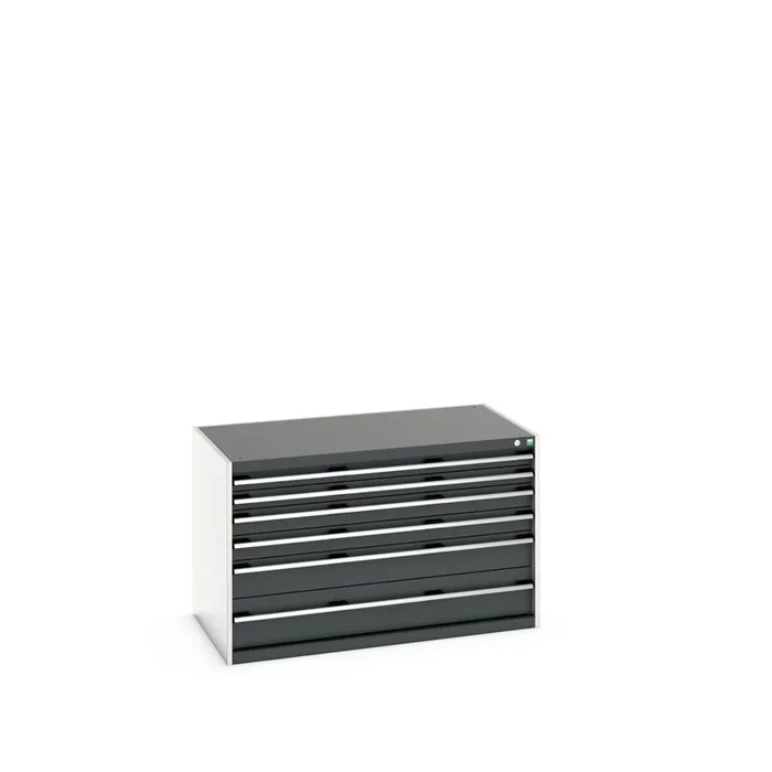 Armoire 6 tiroirs Bott, 800mm x 750mm x 1300mm