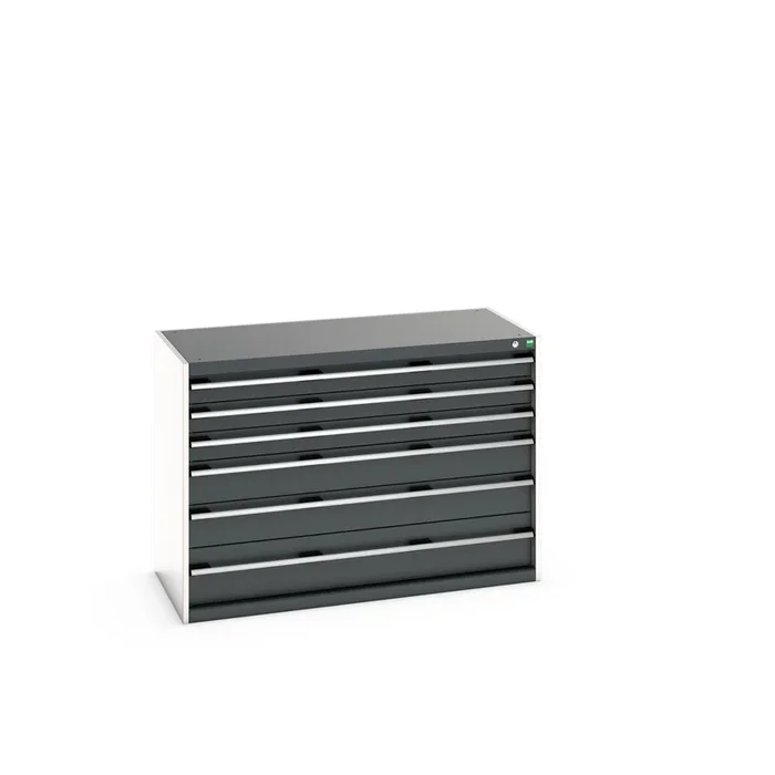Armoire 6 tiroirs Bott, 900mm x 650mm x 1300mm