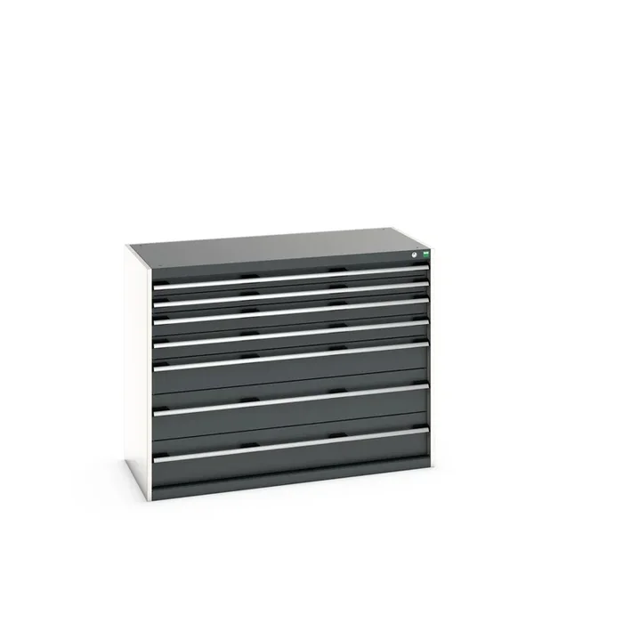Armoire 7 tiroirs Bott, 1000mm x 650mm x 1300mm