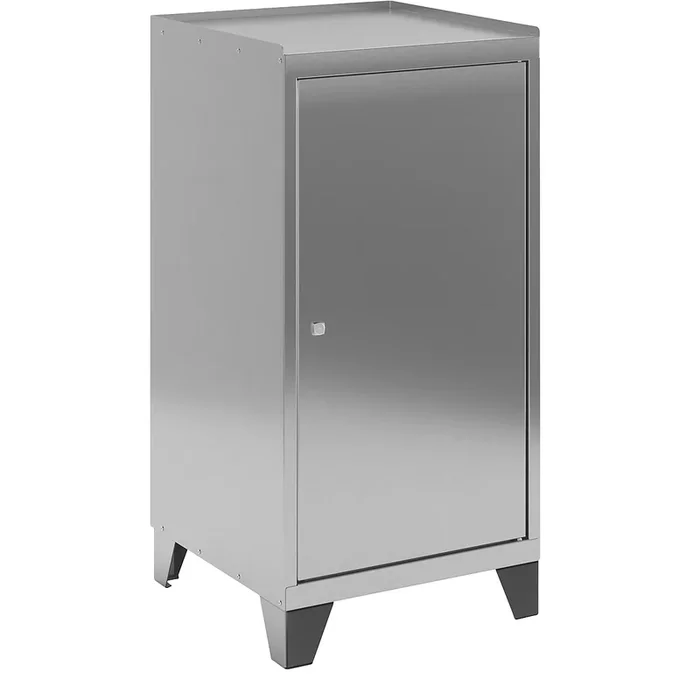 Armoire à outils en inox sur pieds à crampons