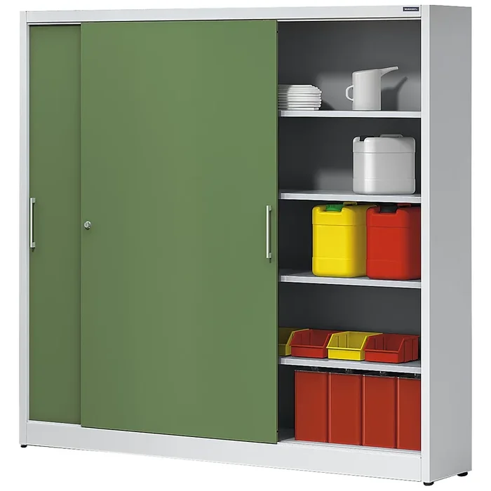 Armoire à portes coulissantes, hauteur 1950 mm – eurokraft pro