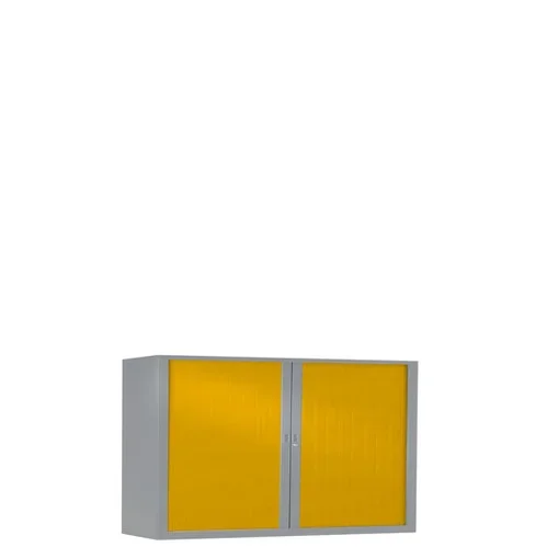 Armoire à rideaux bicolore 69.5 x 120 cm – Corps gris aluminium – Rideaux Color