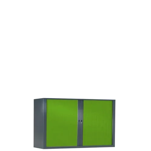 Armoire à rideaux bicolore 69.5 x 120 cm – Corps gris anthracite – Rideaux Color