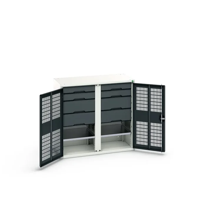 Armoire Bott 2 portes en Tôle d’acier, 1050 x 550 x 1000mm