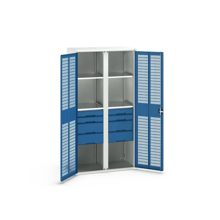 Armoire Bott 2 portes en Tôle d’acier, 1050 x 550 x 2000mm