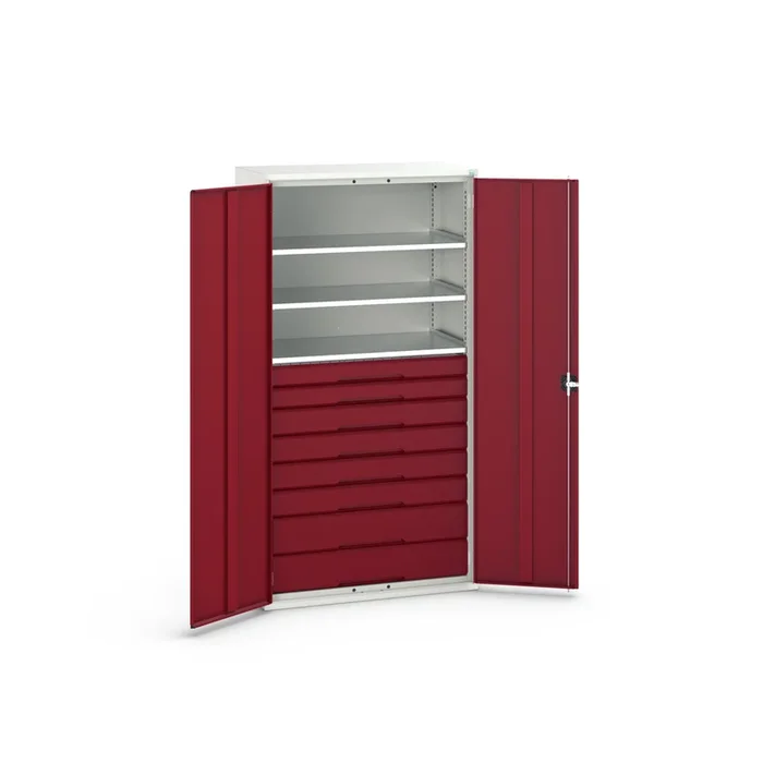 Armoire Bott 2 portes en Tôle d’acier, 1050 x 550 x 2000mm