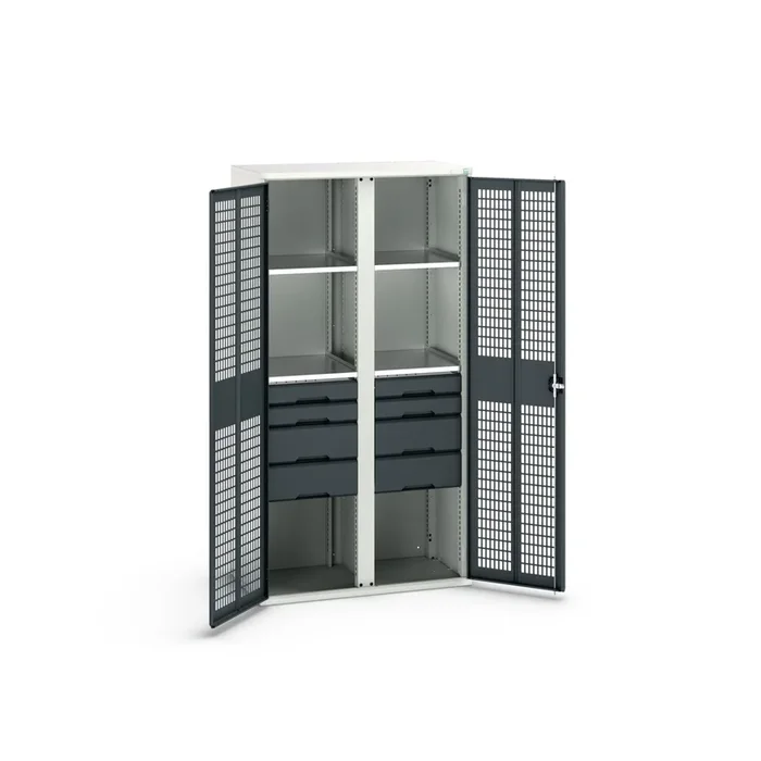 Armoire Bott 2 portes en Tôle d’acier, 1050 x 550 x 2000mm