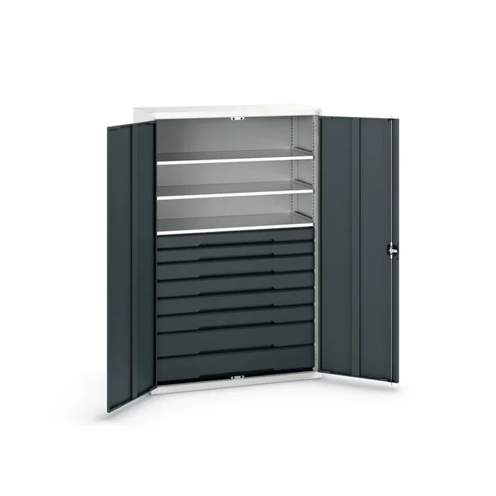Armoire Bott 2 portes en Tôle d’acier, 1300 x 550 x 2000mm