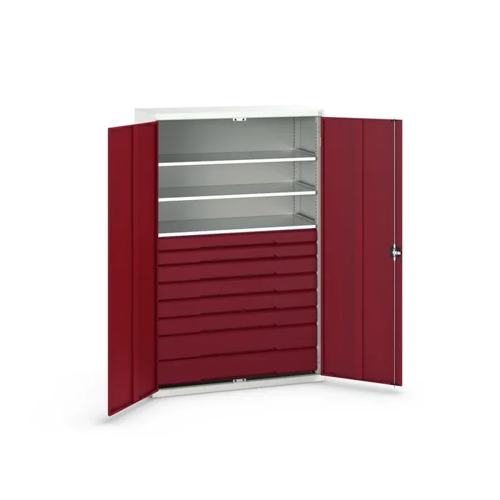 Armoire Bott 2 portes en Tôle d’acier, 1300 x 550 x 2000mm