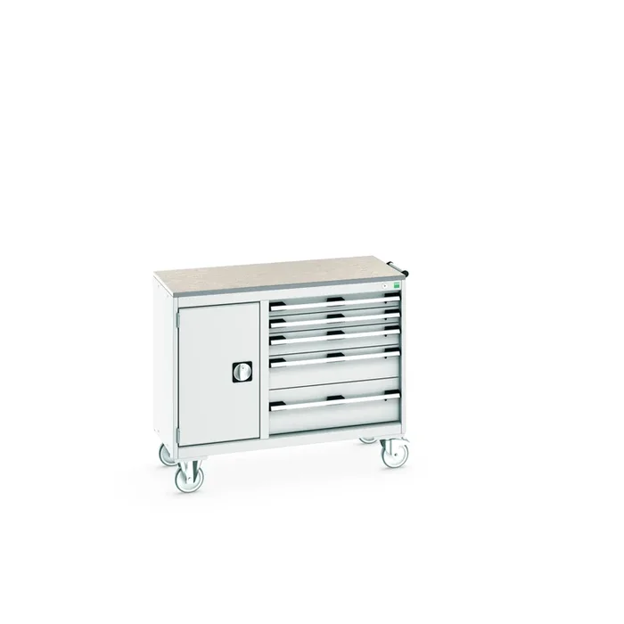 Armoire de stockage Bott 1 porte portes en Tôle d’acier à poser au sol, 1050 X 525 X 890mm