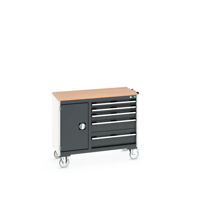 Armoire de stockage Bott 1 porte portes en Tôle d’acier à poser au sol, 1050 X 525 X 890mm