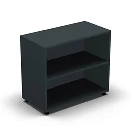 Armoire mélamine H. 71 x L. 80 x P. 40,7 cm sans porte – corps gris anthracite – équipée d’1 tablette