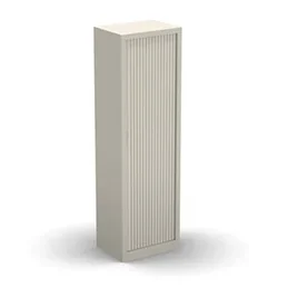Armoire penderie H. 198 x L. 60 x P. 43 cm – corps beige – rideaux beige – équipée d’1 tablette penderie