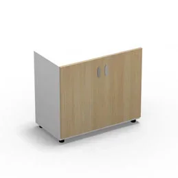 Armoire Rio H.71 x L. 80 x P. 42,6 cm corps blanc neige 2 portes battantes chêne clair – équipée d’1 tablette