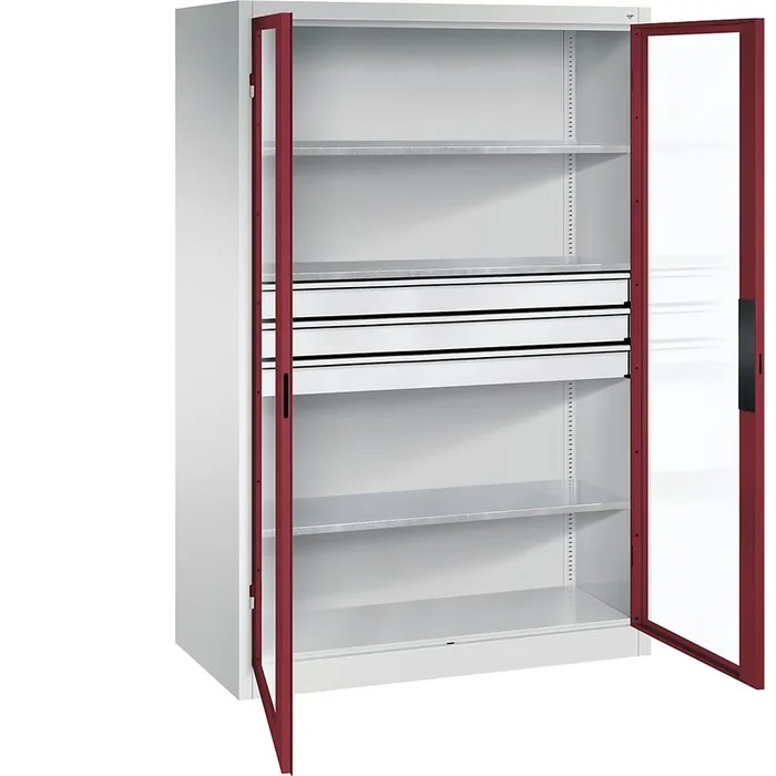 Armoire vitrée à portes battantes – C+P