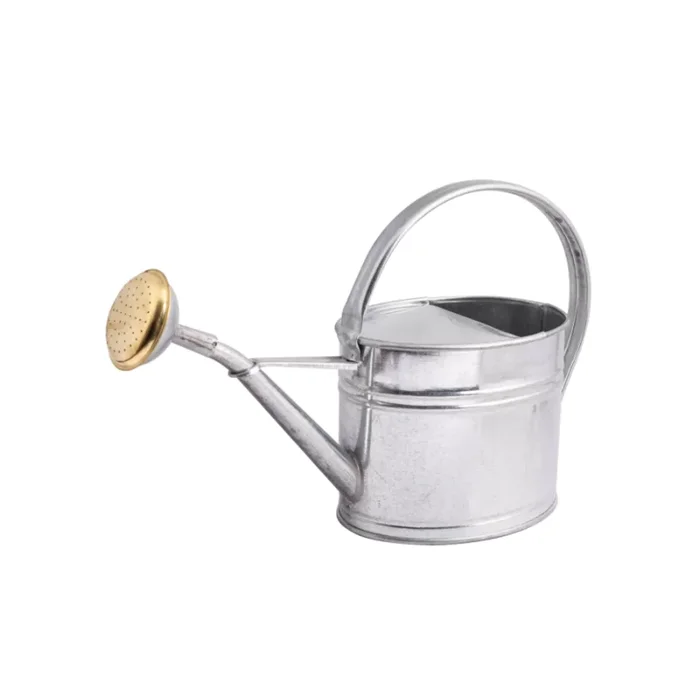 Arrosoir ovale avec pomme laiton – Capacite 1.75L – Acier galvanise a chaud anti-corrosion