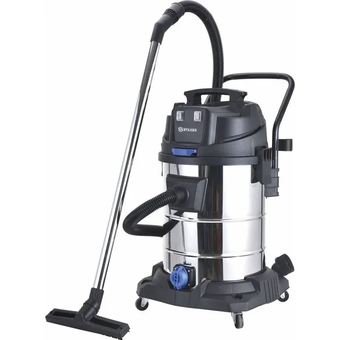ASPIRATEUR EAU ET POUSSIÈRES 60L 230V 2400W CUVE INOX / 2 MOTEURS / FLEXIBLE DE 2M – STILKER – 64752
