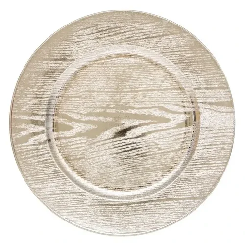 Assiette de présentation ronde or