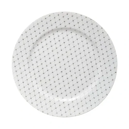 Assiette Pres Polyuréthane Paillettes 33 Cm Blanc