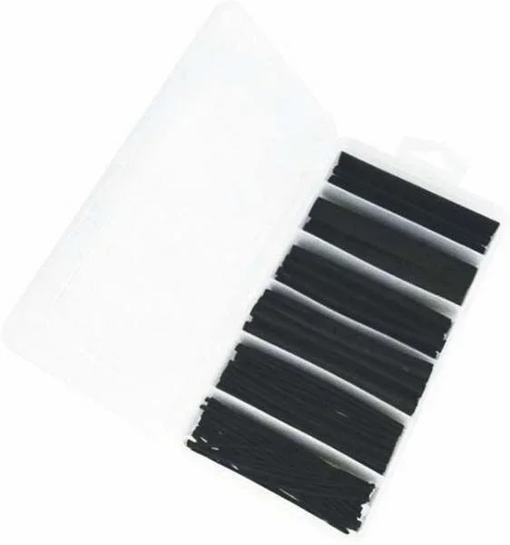 Assortiment de 100 gaines thermoretractables 100mm noires retreint 2:1 SODELEC – 02781