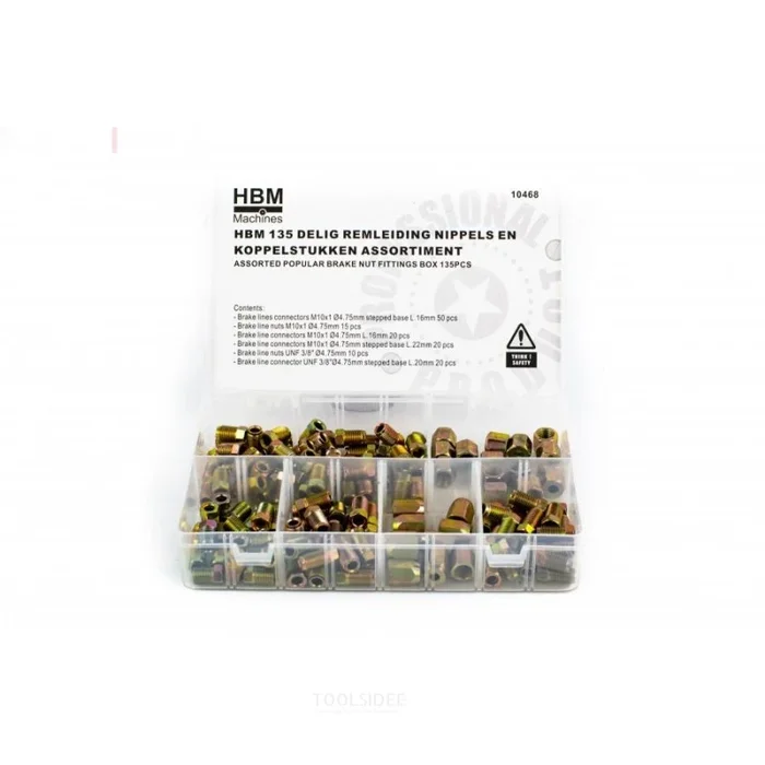 Assortiment de 135 raccords et embouts de frein HBM