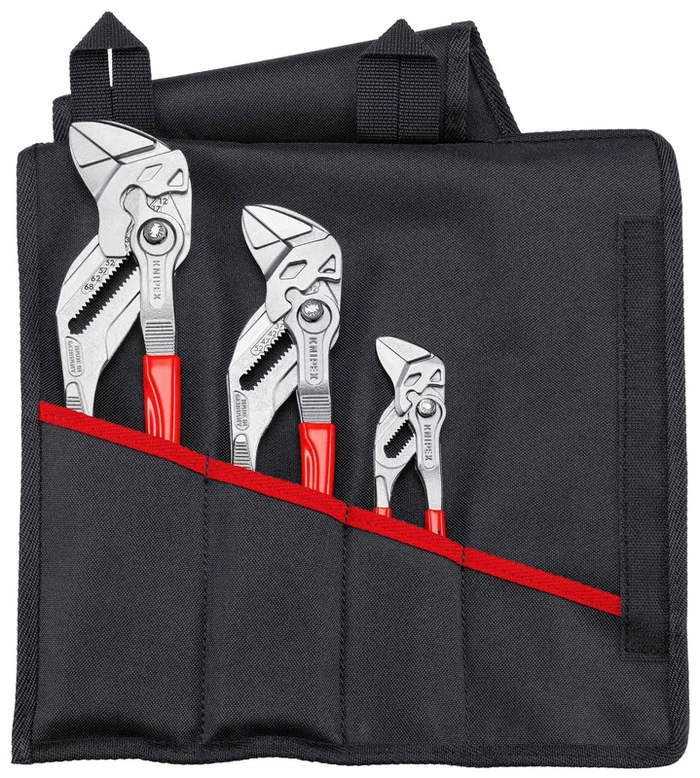 Assortiment de 3 pinces-clés en trousse tissu 86 03 150/250/300 KNIPEX – 001955S7