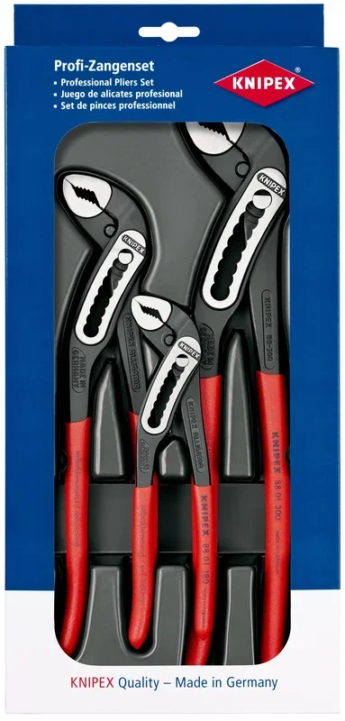 Assortiment de 3 pinces multiprises Alligator® 180mm, 250mm et 300mm KNIPEX – 002009V03