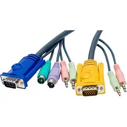 Aten câble kvm 5m ps/2 avec sphd 3 en 1 et audio