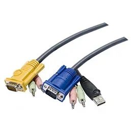 Aten câble kvm usb 5m avec sphd 3 en 1 et audio