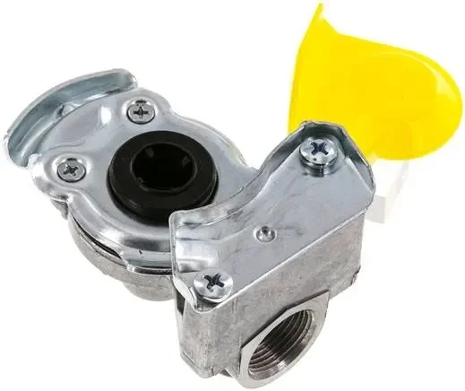 Attelage de véhicule M 22×1,5(FF), frein (jaune) pour tracteurs, DIN 74254 (avec ve