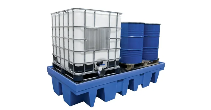 Bac de rétention PE avec grille PE 1140L Ecospill