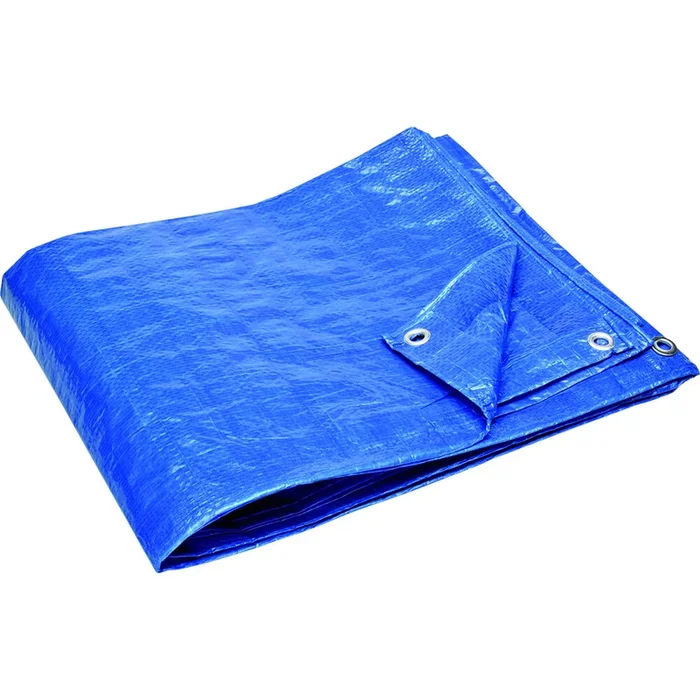 Bâche de protection tissée à oeillets de 3 m par 4 m – NESPOLI – 190639