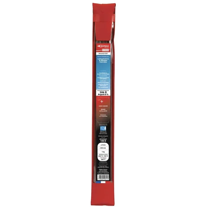 BAGUETTE DE BRASURE ARGENT 6 % – Ø 2 MM – 1 KG – EXPRESS – GE206GB
