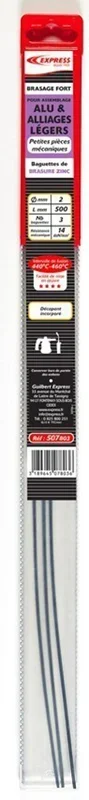 BAGUETTES DE BRASURE ZINC AVEC DÉCAPANT INCORPORÉ- – EXPRESS – 507803