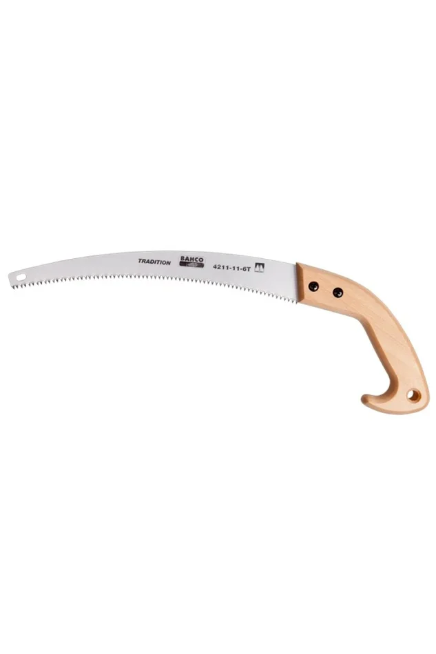 Bahco 4211-11-6T – Scies arboricoles à denture trempée 4211 et réaffûtables 4212, avec poignée en bois