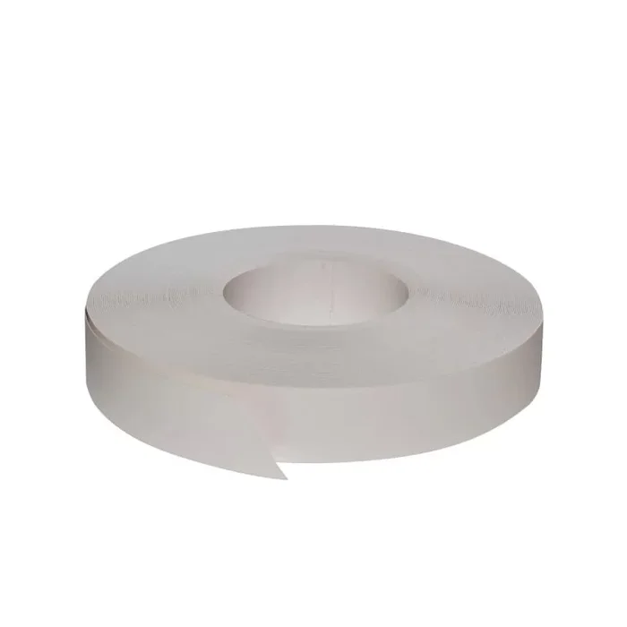 Bande de chant pre-encollee blanc lisse satine 23mm x 25ml