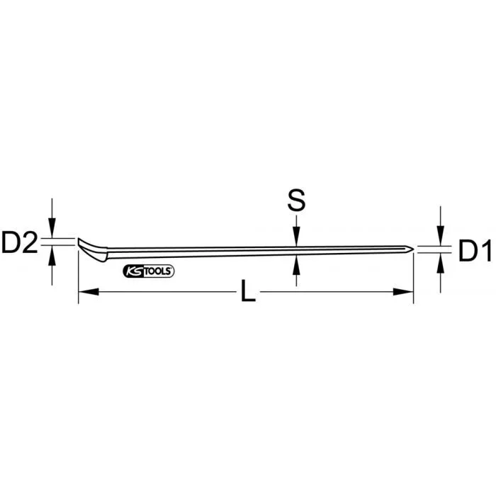 Barre à mine INOX, diamètre 18 mm – L.500 mm KSTOOLS – 9643203