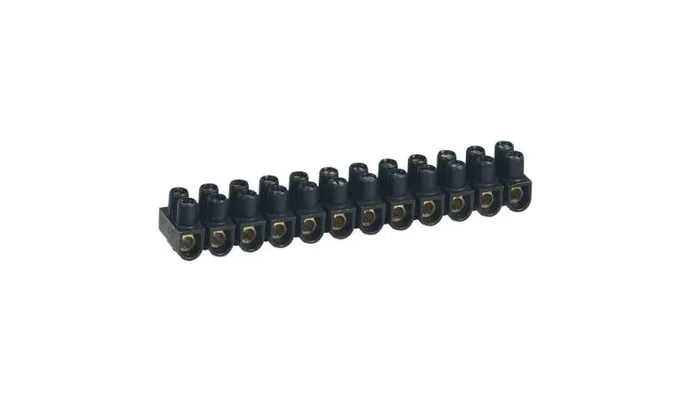 Barrette de connexion 16mm² – 12 plots – noire