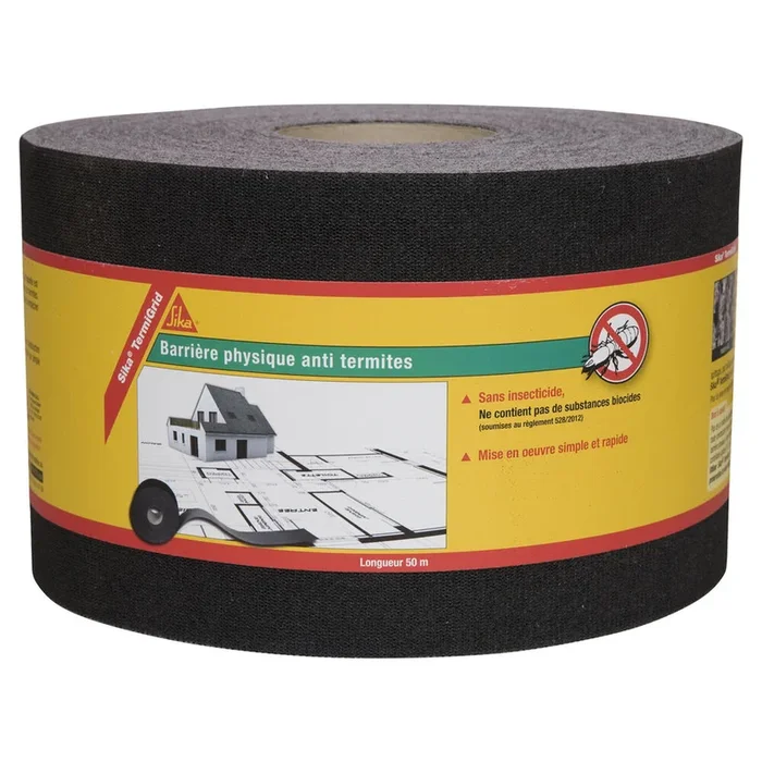 BARRIÈRE PHYSIQUE ANTI TERMITES 50M DE SIKATERMIGRID LARGEUR 100MM – LOT DE 3 – SIKA – 457521