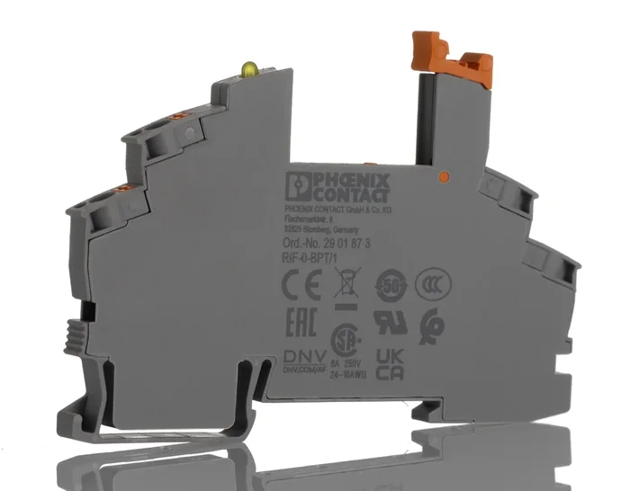 Base de relais Phoenix Contact série RIF-0-BPT/1 1 contacts, Rail DIN, 12 → 24V c.c.