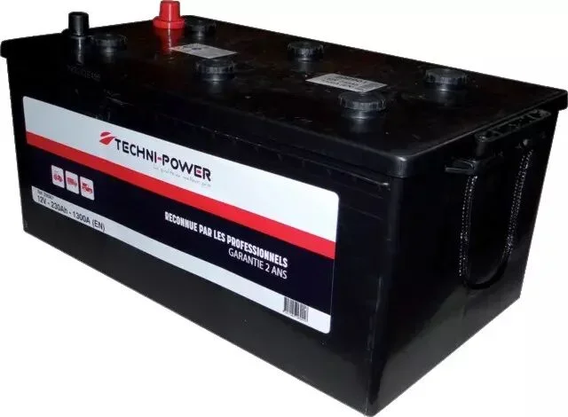 Batterie 12v 230ah 1300a + a gauche sur la largeur techni-power
