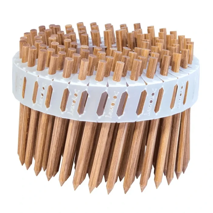 BECK LignoLoc® clous en bois système 15° clous en coil dans bande plastique 5,3 x 75 mm lisse non résiné