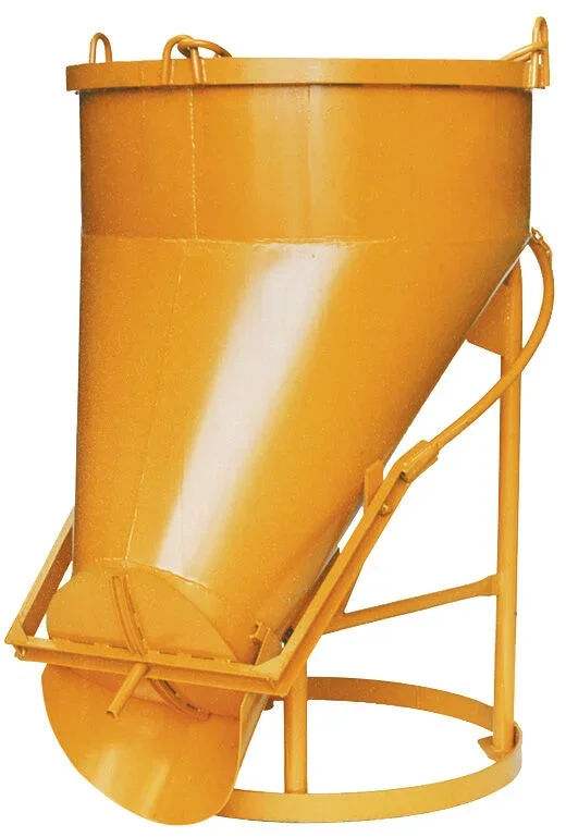 Benne à béton EICHINGER 1500 L fond ouvrant à trappe vidage latéral-Mécanique avec volant-1021V14