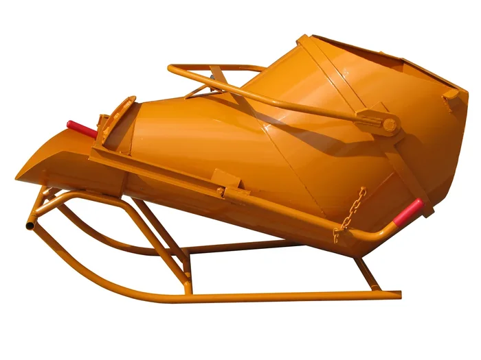Benne à béton EICHINGER 2500 L couchée à fond ouvrant à vidage latéral-Mécanique sans volant-102517