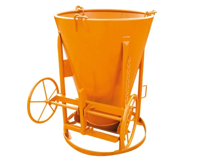 Benne à béton EICHINGER 400 L cylindro-conique à fond ouvrant-Mécanique avec volant-1011V7