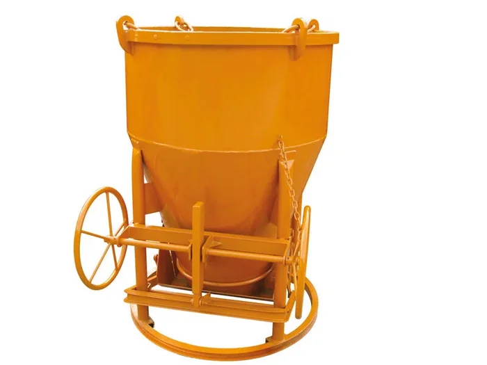 Benne à béton EICHINGER 600 L cylindro-conique à fond ouvrant-Mécanique avec volant-10129V